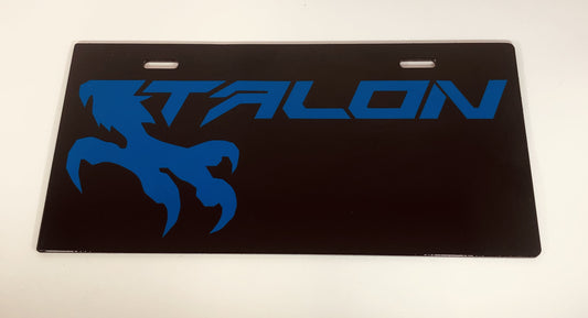 Honda Talon License Plate, Blue Lettering