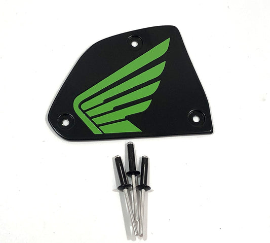 HONDA TALON LEFT DASH PLATE GREEN WING LOGO