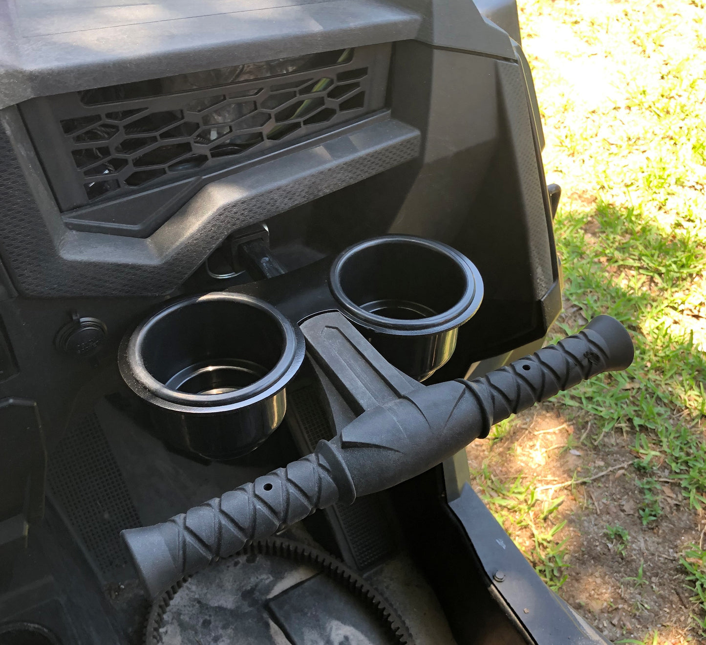 Polaris RZR passenger grab handle cup holder