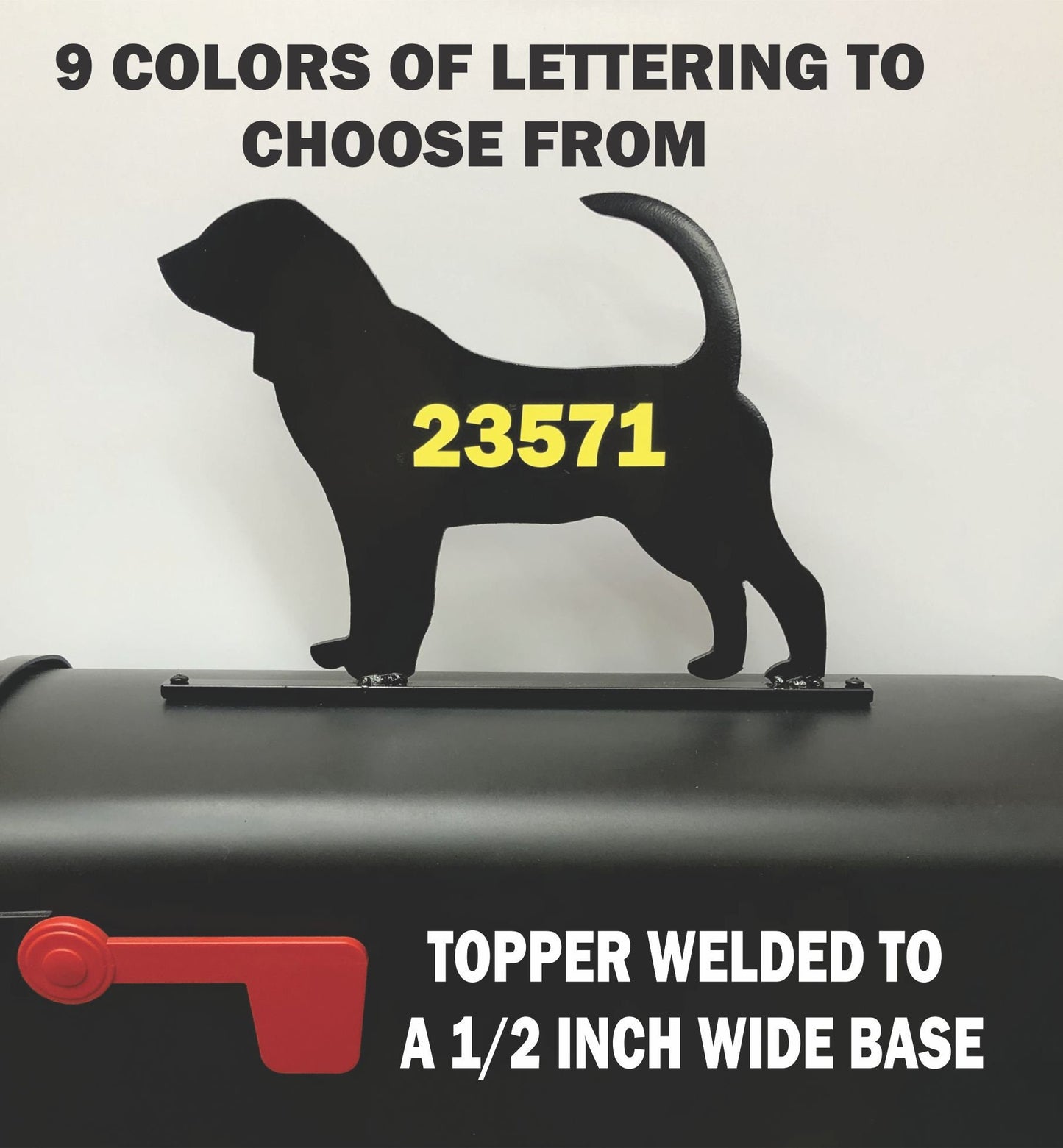 Bloodhound mailbox topper 45