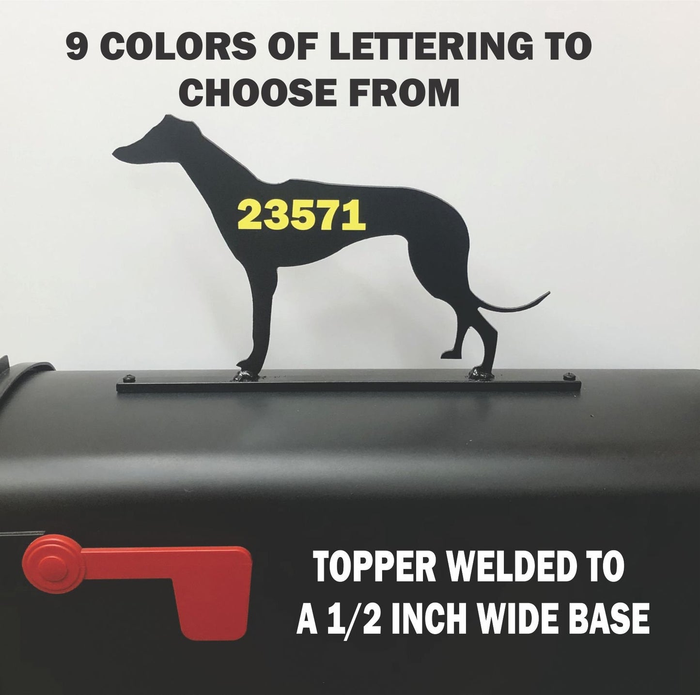 Greyhound mailbox topper 22