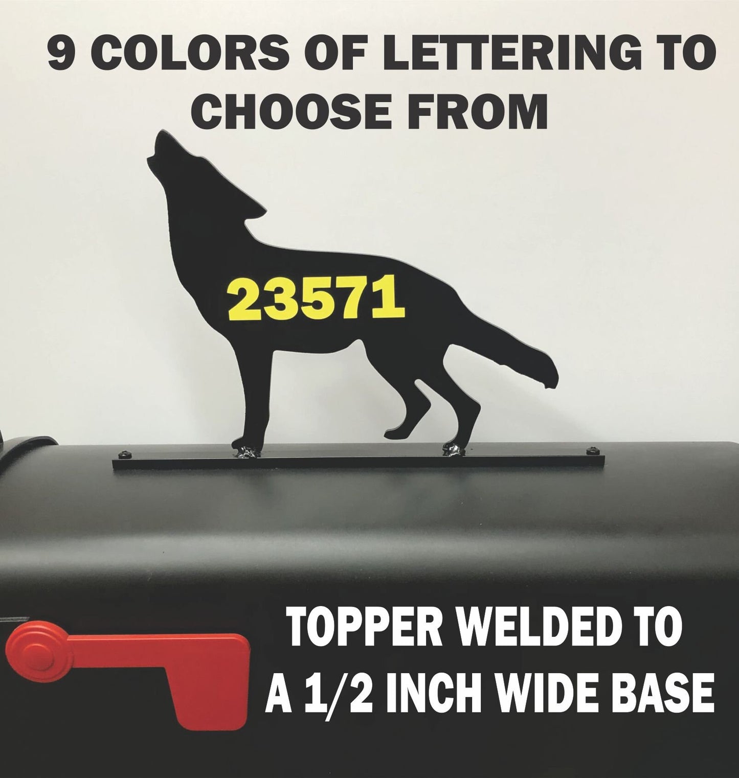 Wolf mailbox topper 39