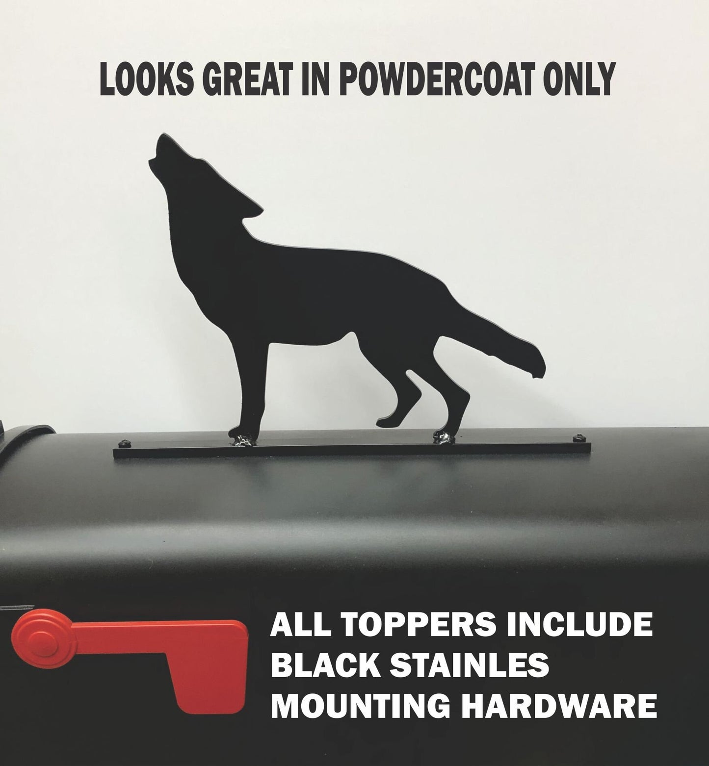 Wolf mailbox topper 39