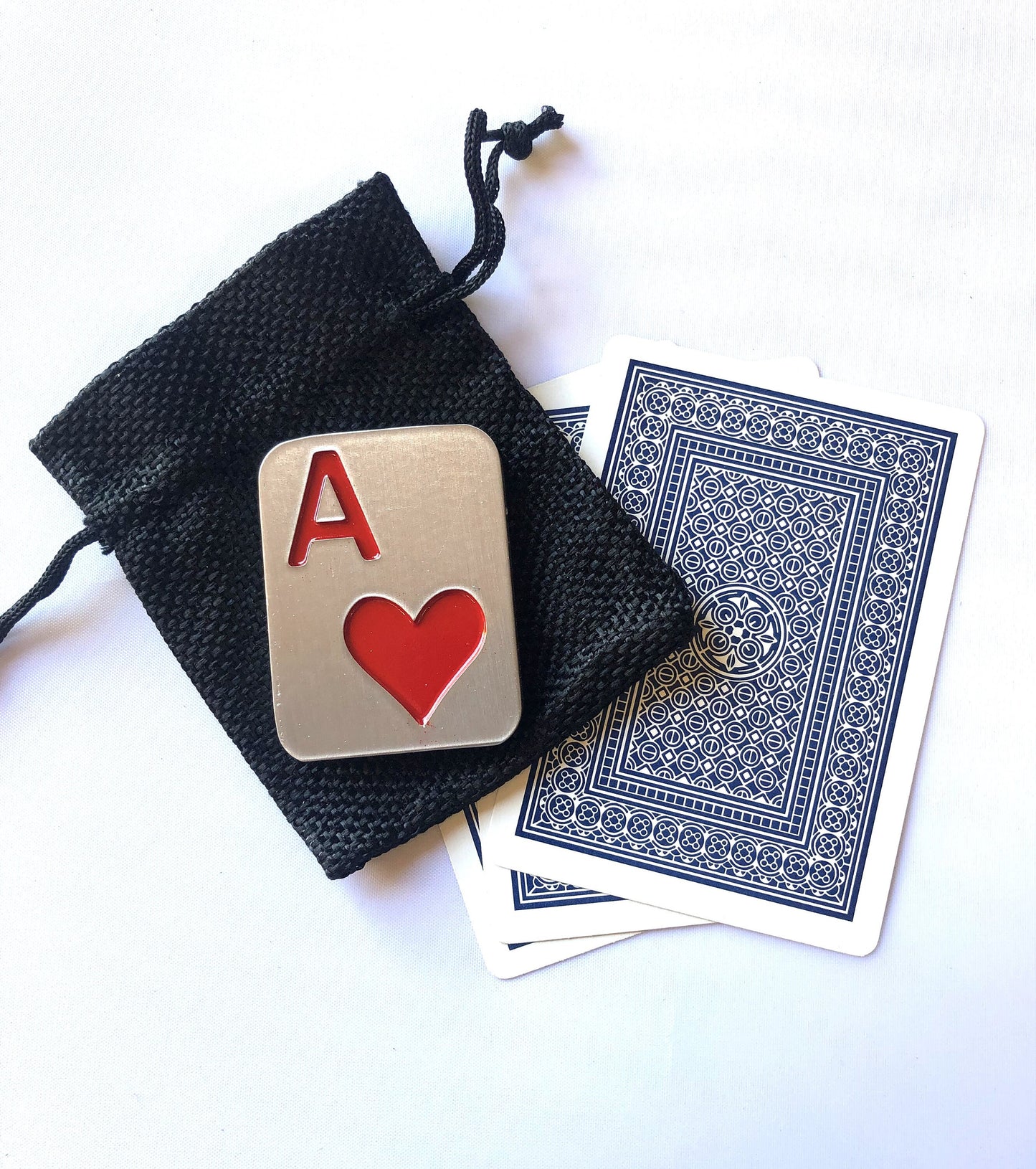 ace poker card guard protector, spade, heart, club, diamond with storage bag