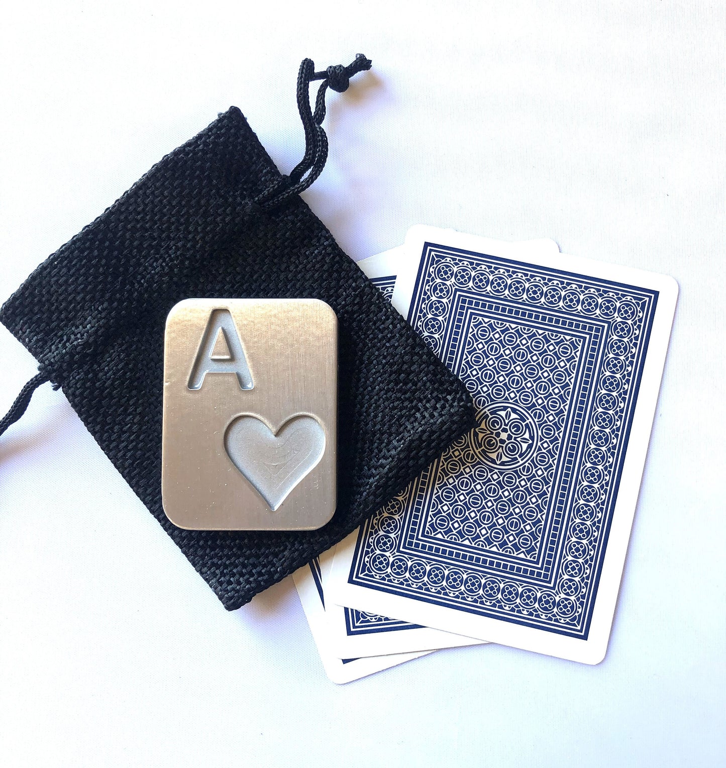 ace poker card guard protector, spade, heart, club, diamond with storage bag