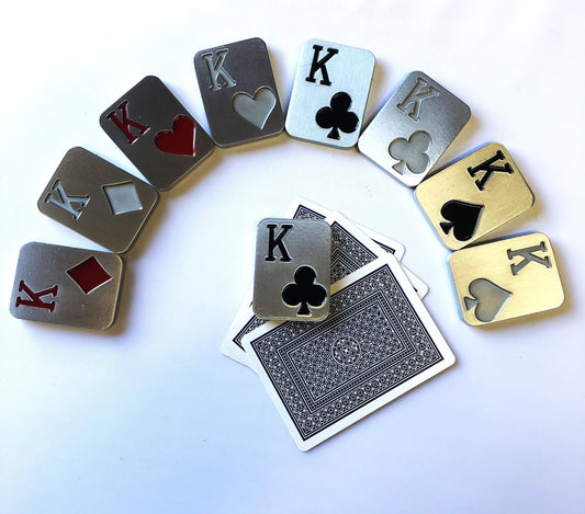 king poker card guard protector, spade, heart, club, diamond with storage bag