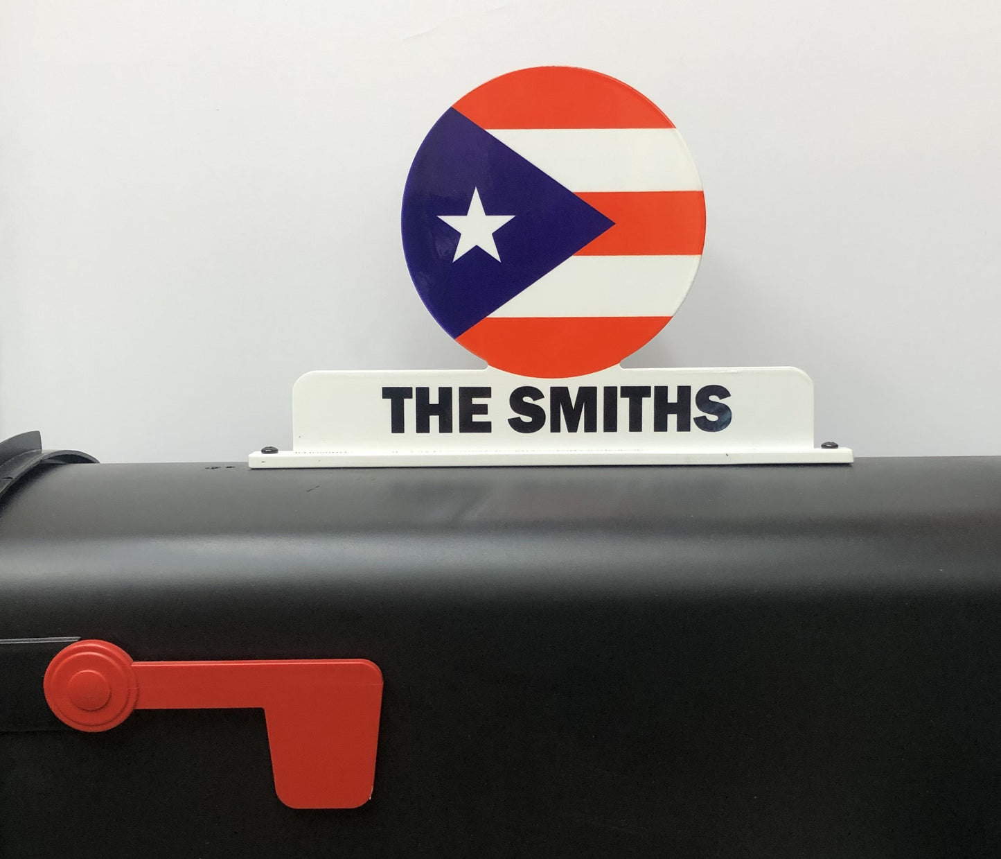 Puerto Rican flag "personalized" mailbox topper