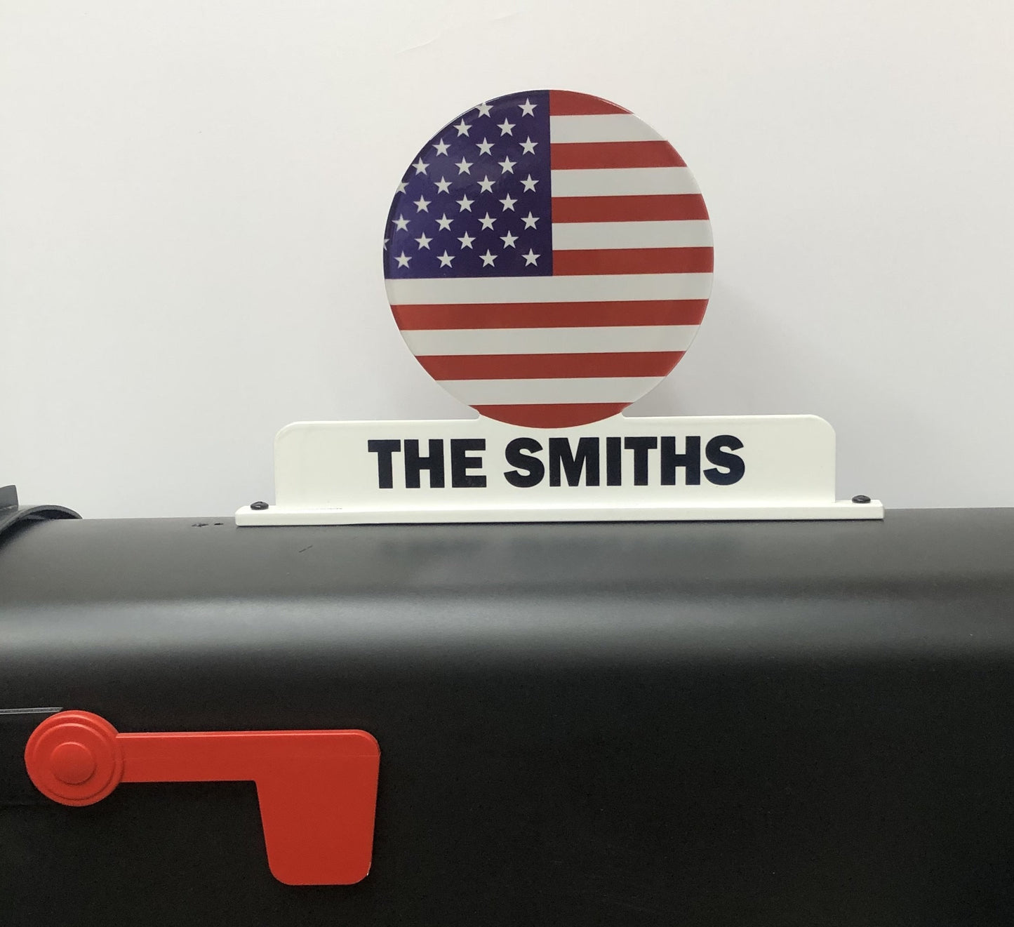 American flag "personalized" mailbox topper