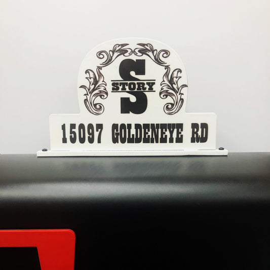 Monogram style "personalized" mailbox topper